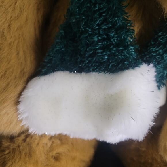 Holiday Moose Plush with Scarf & Hat Brown Christmas Stuffed Animal Winter Decor - Picture 8 of 11